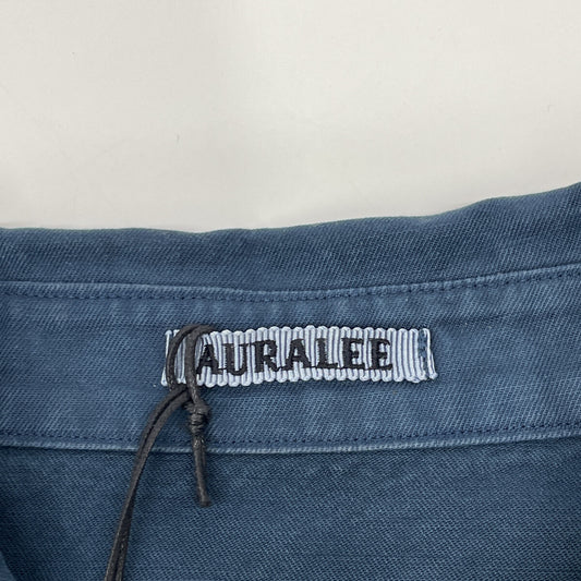 AURALEE オーラリー ブルー PRODUCT DYED FINX GABARDINE ハーフスリーブシャツ トップス