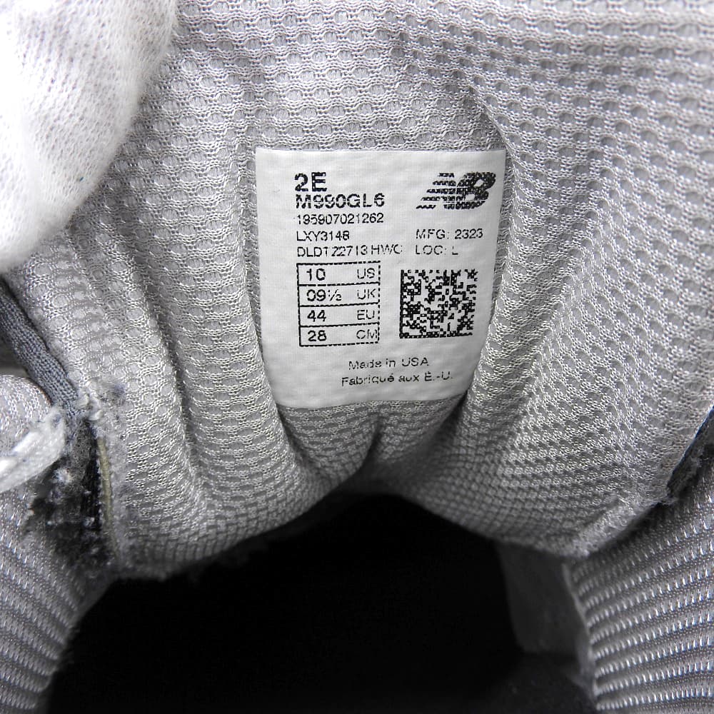 NEW BALANCE ニューバランス レザー スニーカー シューズ メンズ グレー 28cm M990GL6 シューズ 10(US)