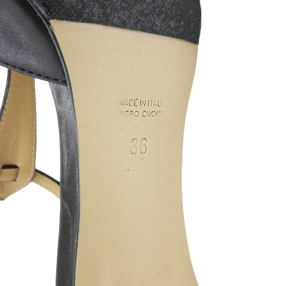 PELLICO ペリーコ 美品 パンチング アンクルストラップ パンプス シューズ レディース ブラック 36 シューズ 36