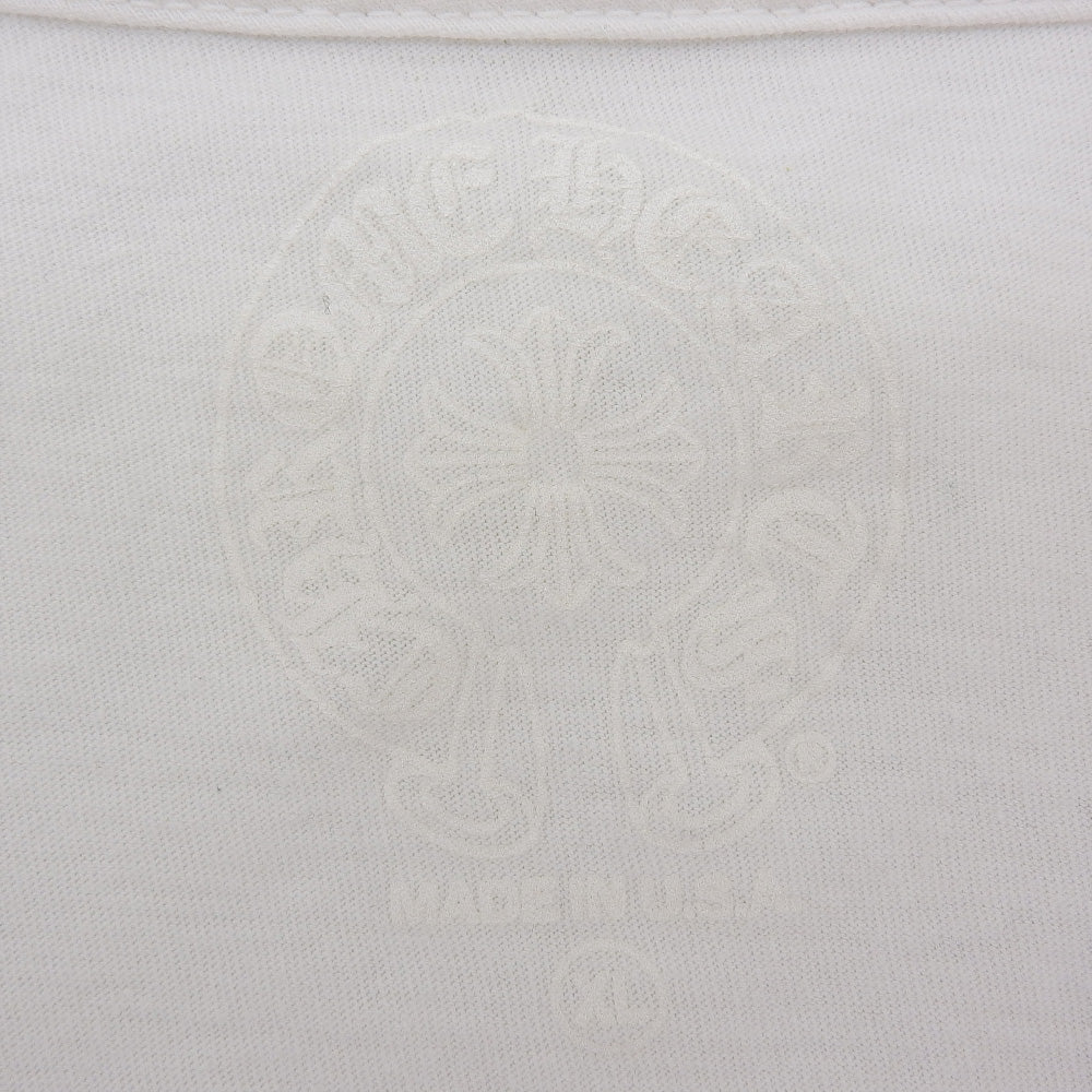 Chrome Hearts クロムハーツ NECK LOGO LS POCKET コットン ロングスリーブ Tシャツ トップス メンズ 白 ホワイト XL トップス XL