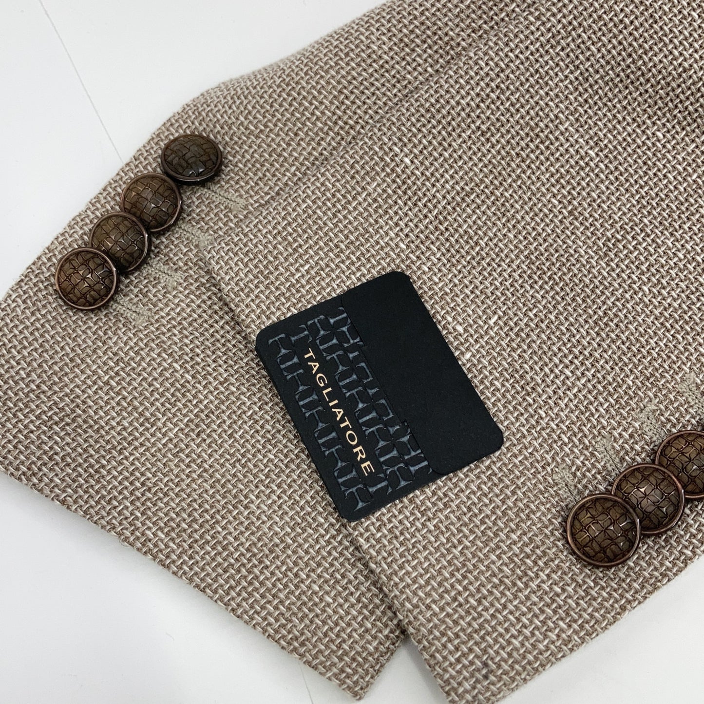 TAGLIATORE タリアトーレ 1SMC22K ベージュ リネン混ウール 2Bジャケット ジャケット 46