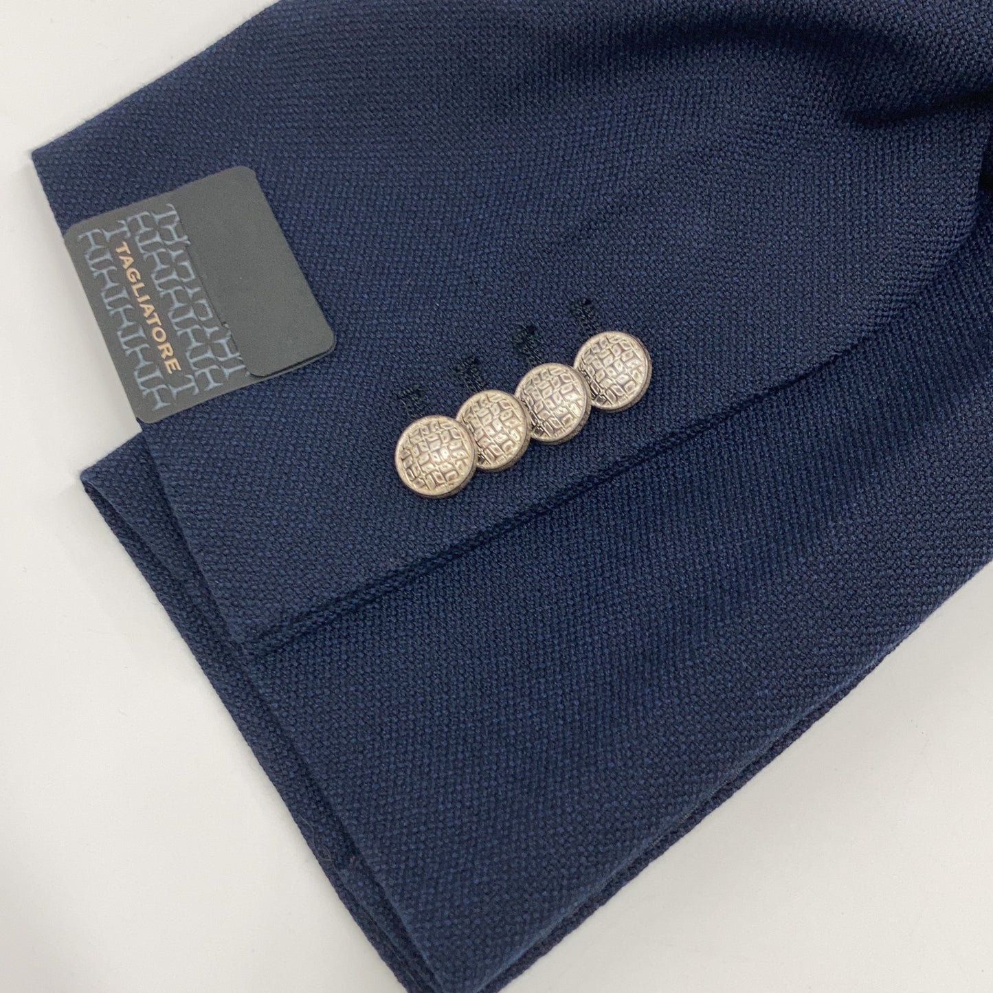 TAGLIATORE タリアトーレ 1SMC20K ネイビー ウール混コットン 銀釦 ダブルジャケット ジャケット 46