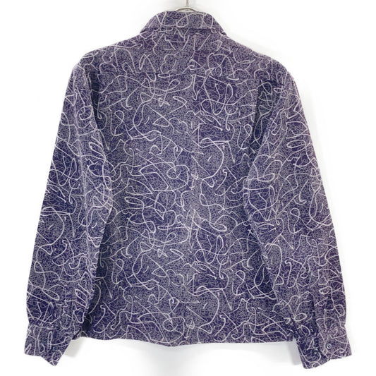 TENDERLOIN Purple All-Over Pattern Corduroy Long Sleeve Shirt Top