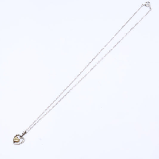 mikimoto ミキモト SILVER K18 ハートモチーフ ネックレス