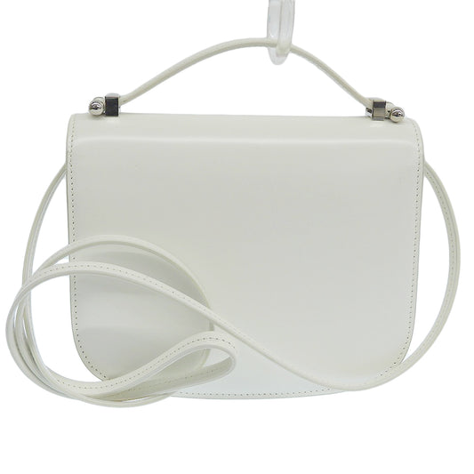 JIL SANDER Tao Leather 2-Way Shoulder Bag Women's White Shoulder Bag