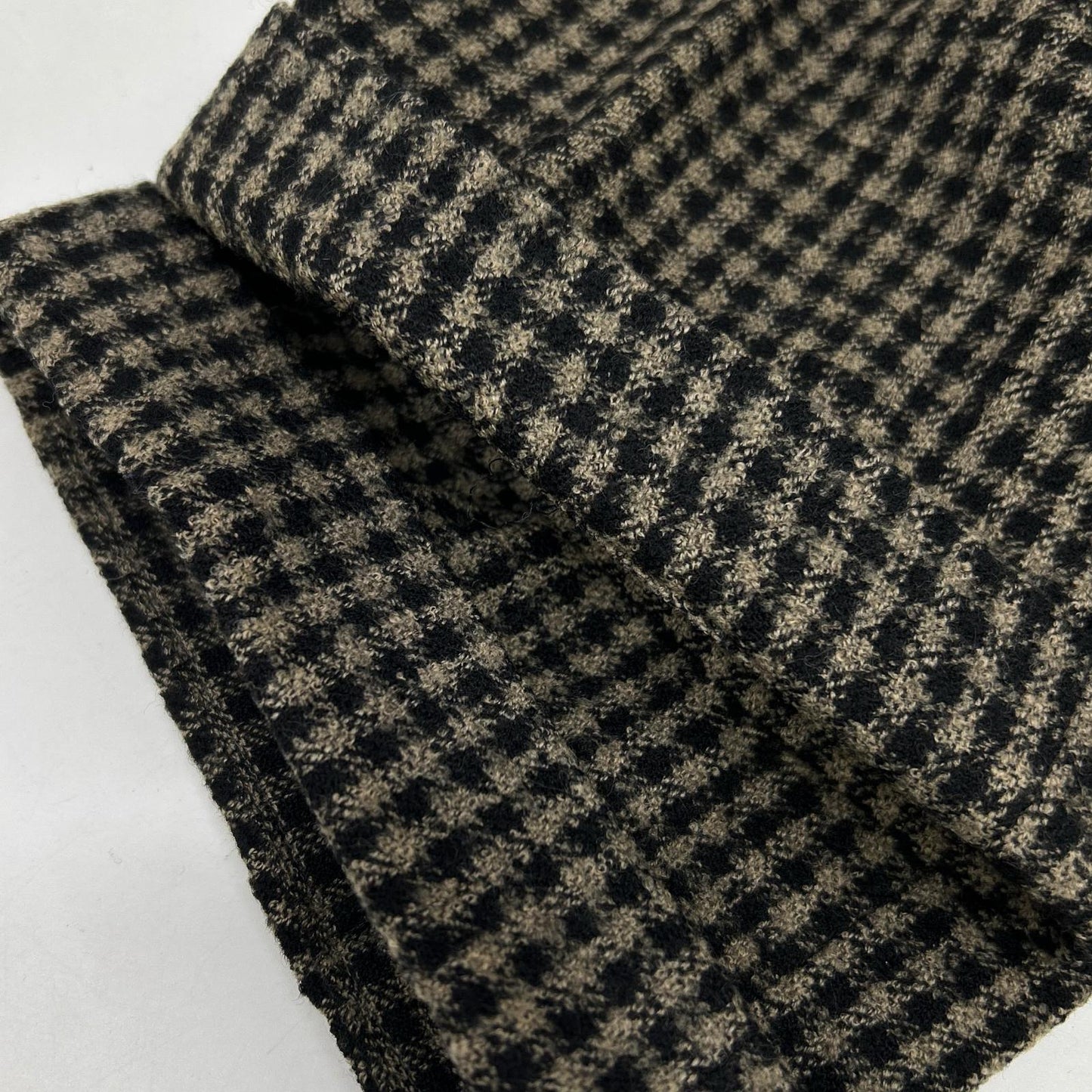 ISSEY MIYAKE MEN イッセイミヤケメン 80s ブラウン チェック ウール パンツ 筆タグ ボトムス