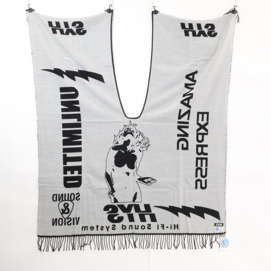 HYSTERIC GLAMOUR ヒステリックグラマー 【新品同様】02203QC02996 ロゴ ポンチョ ケープ ポンチョ ケープ