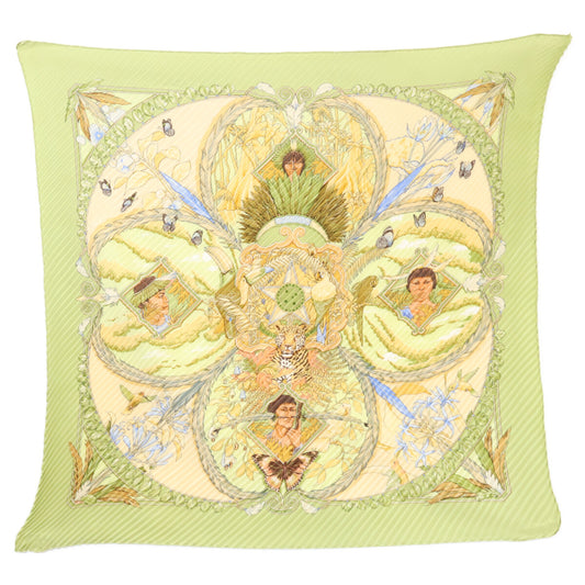 HERMES エルメス 【美品】Amazonia アマゾニア シルク プリーツ カレ スカーフ