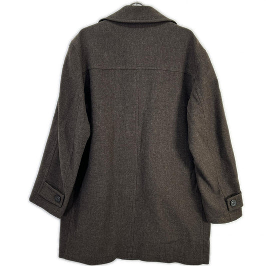 E.Z BY ZEGNA イージーバイゼニア ブラウン ラムウール シングルボタン コート コート