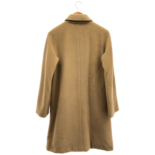Max Mara マックスマーラ ベージュ カシミヤ混ウール ステンカラーコート トップス