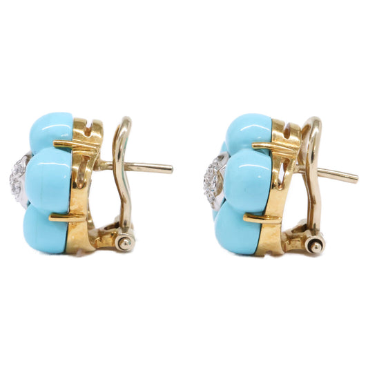 PonteVecchio ポンテヴェキオ 750 D0.14ct ダイヤモンド フラワーモチーフ ピアス