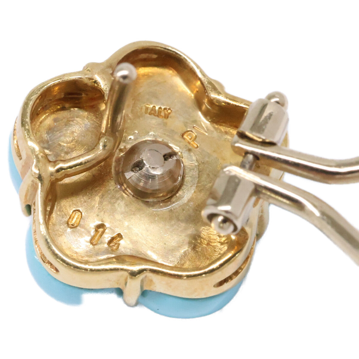 PonteVecchio ポンテヴェキオ 750 D0.14ct ダイヤモンド フラワーモチーフ ピアス