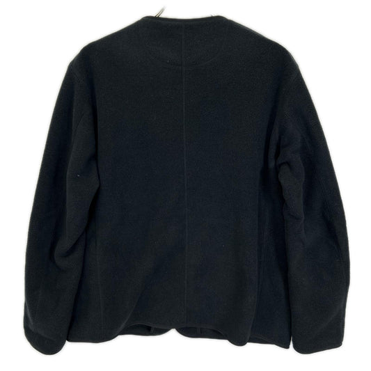 DANTON ダントン JD8939 ブラック ノーカラーフリースカーディガン トップス
