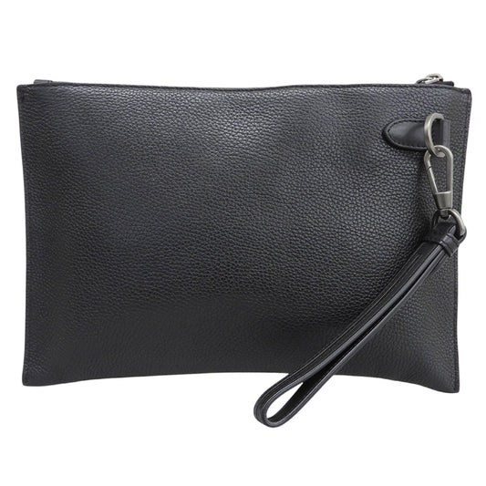 Ermenegildo Zegna エルメネジルドゼニア 美品 レザー クラッチバッグ セカンドバッグ メンズ ブラック セカンドバッグ クラッチバッグ