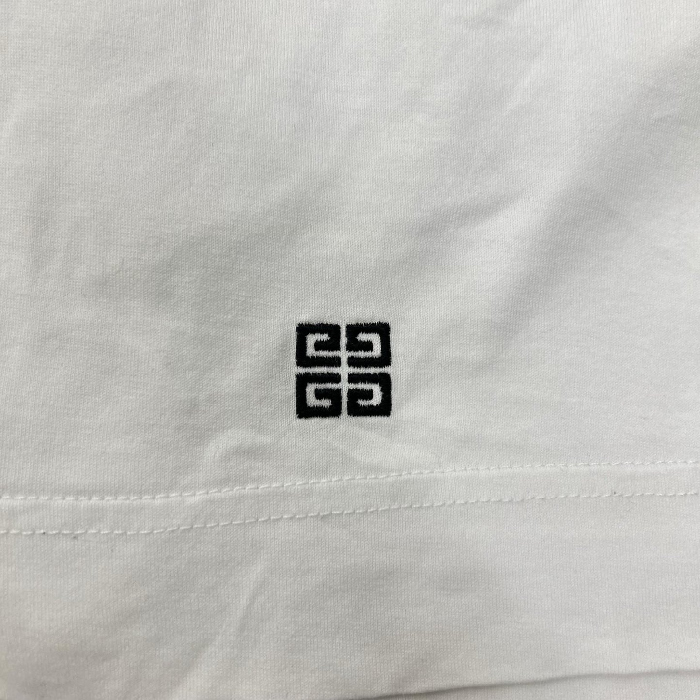 GIVENCHY ジバンシー ホワイト フローラル刺繍 半袖 Tシャツ トップス