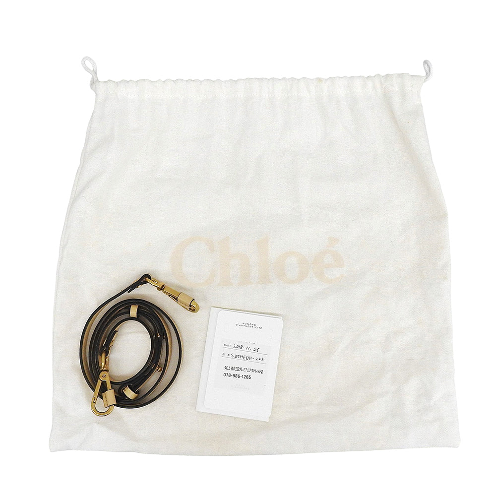 Chloe クロエ ナイルブレスレットバッグ レザー ハンドバッグ レディース ベージュ ハンドバッグ