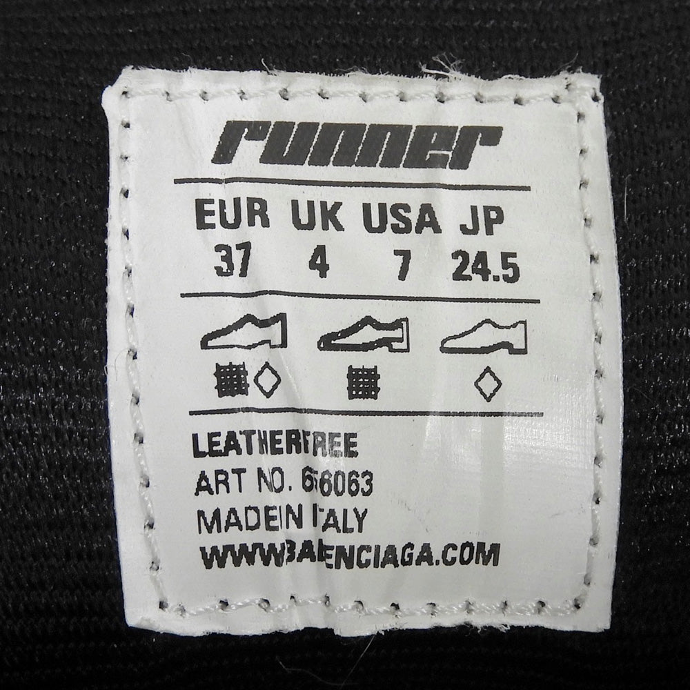 BALENCIAGA バレンシアガ RUNNER ランナー メッシュ ローカットスニーカー シューズ メンズ ブラック 24.5cm 656063 シューズ