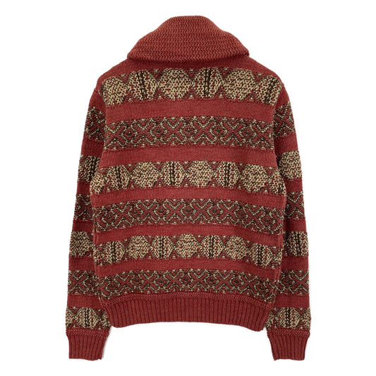 RRL ダブルアールエル インターシャニット リネンブレンド ショルカラーニット トップス