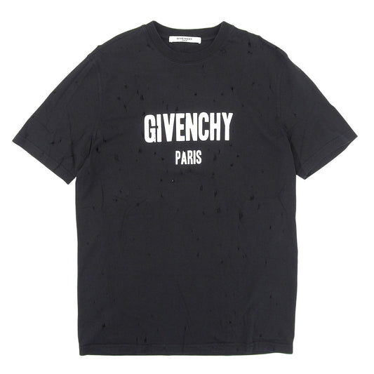 コットン デストロイ加工 半袖 Tシャツ トップス レディース 黒 ブラック XS BW7000D3015 トップス XS レディース