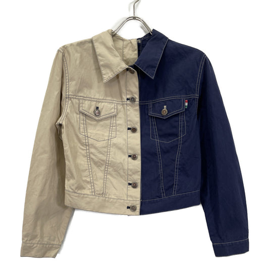 MOSCHINO 莫斯奇诺 00s 莫斯奇诺牛仔 124-5 不对称设计牛仔夹克 夹克 124 女士