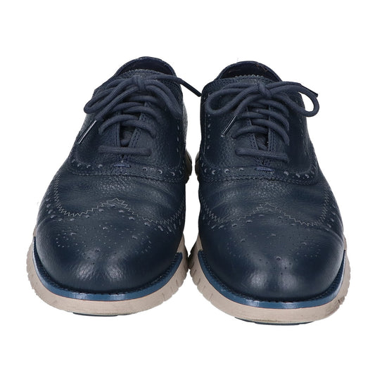 【美品】C38847 ZG RMSTD WING LINED ゼログランド リマスタードウィングチップオックス ラインド シューズ 8M メンズ