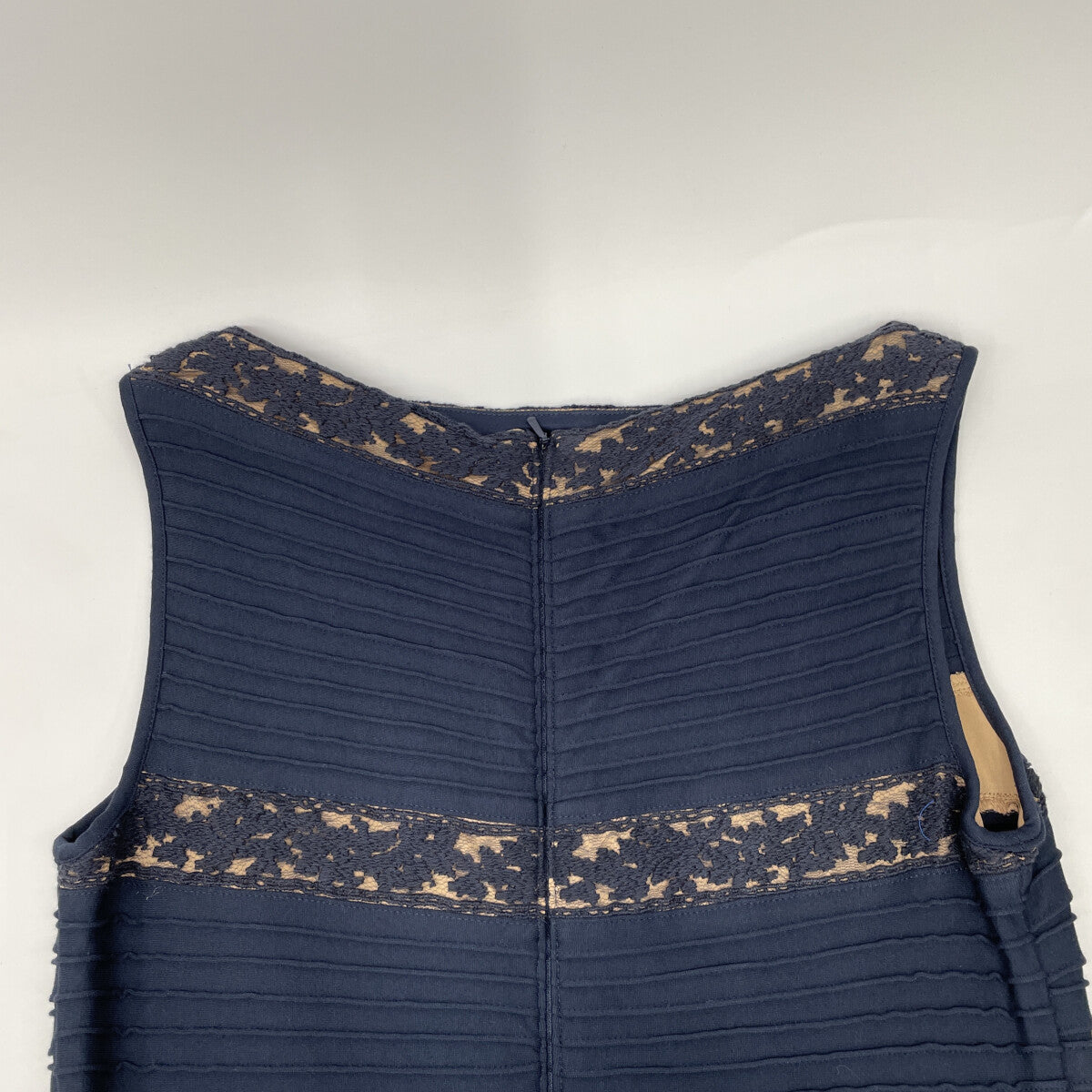 TADASHI SHOJI タダシショージ 6L1246M レース ボーダー ノースリーブ ドレス ワンピース ワンピース S