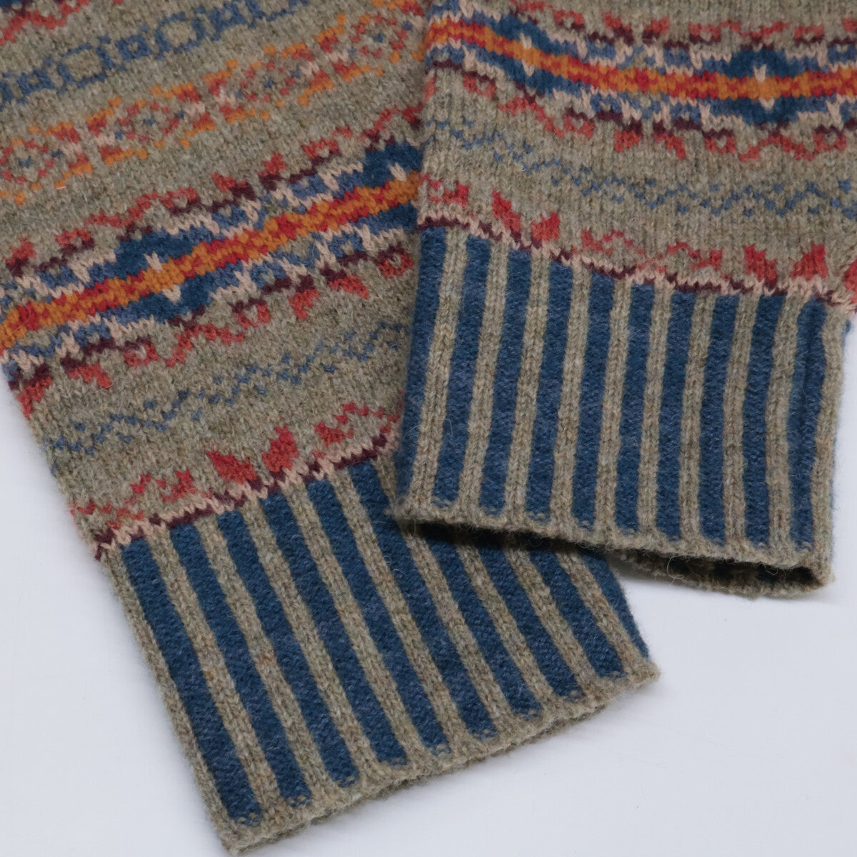 RRL ダブルアールエル 美品 ウイングロゴ ハンドエンブロイダリー フェアアイル ニット トップス M