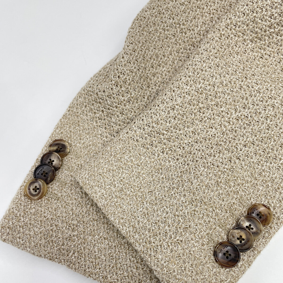 ETRO エトロ ベージュ 201-1187Q-1316 コットン フラワー裏地 テーラードジャケット ジャケット 50