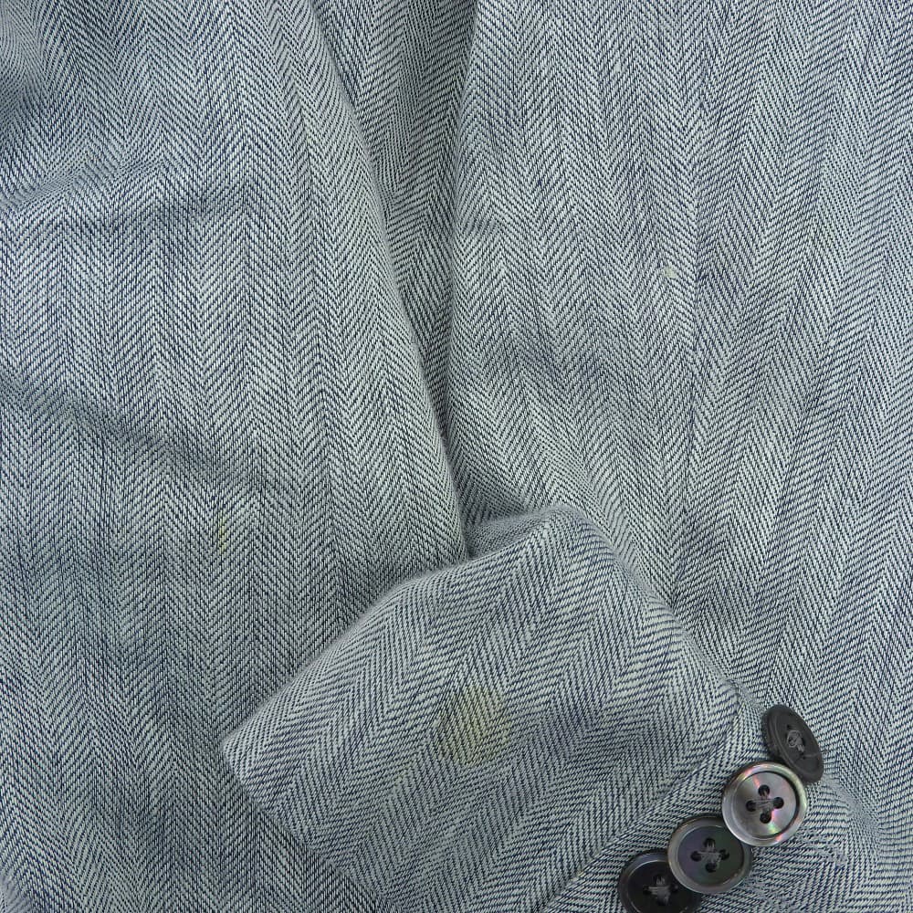 D'URBAN ダーバン リネン ヘリンボーン テーラードジャケット トップス メンズ ライトブルー BB4 トップス BB4