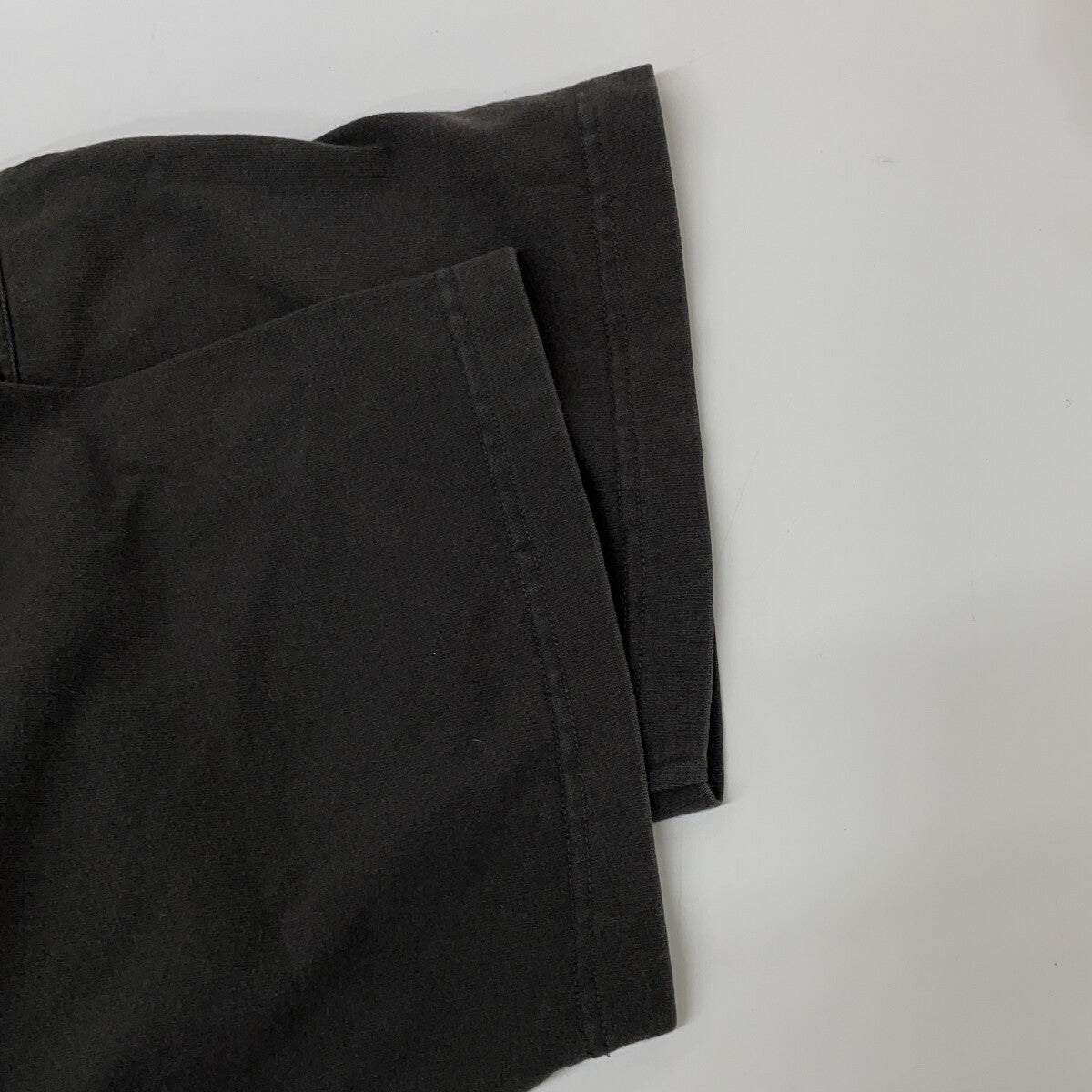 BALENCIAGA バレンシアガ チャコールグレー 528409 TBV36 ビッグサイズ ロゴ刺繍Tシャツ トップス XS