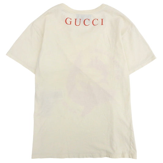 GUCCI Shark Print T-Shirt Top Men's Ivory 493117X3N86 XS Top