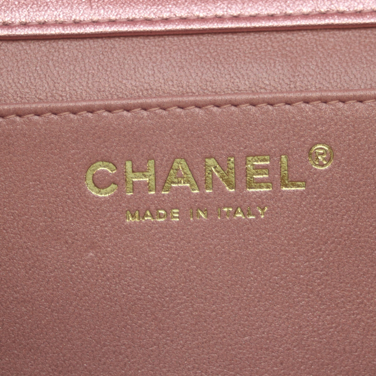 CHANEL シャネル 24B メタリックピンク ラムスキン AS5129 リボンデザイン チェーンバッグ ショルダーバッグ