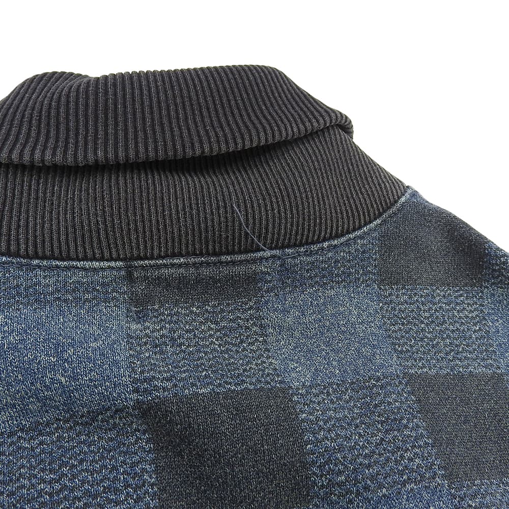 RRL ダブルアールエル 美品 コットン チェック柄 ジップジャケット メンズ インディゴ S MNRRKNI16810059 ジャケット