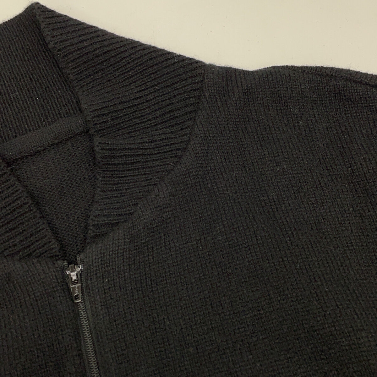 yohjiyamamoto ヨウジヤマモト NK-K54-184 ブラック フロントジップ ニット ワンピース ワンピース