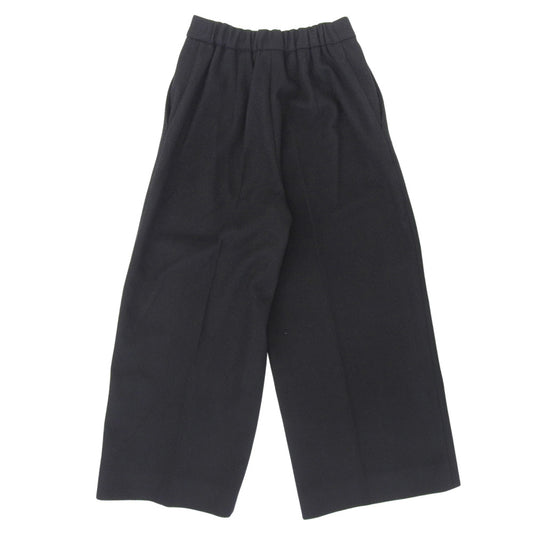 Excellent condition Wool Wide Trousers Bottoms Ladies Black 38 613609936 Bottoms 38 Ladies