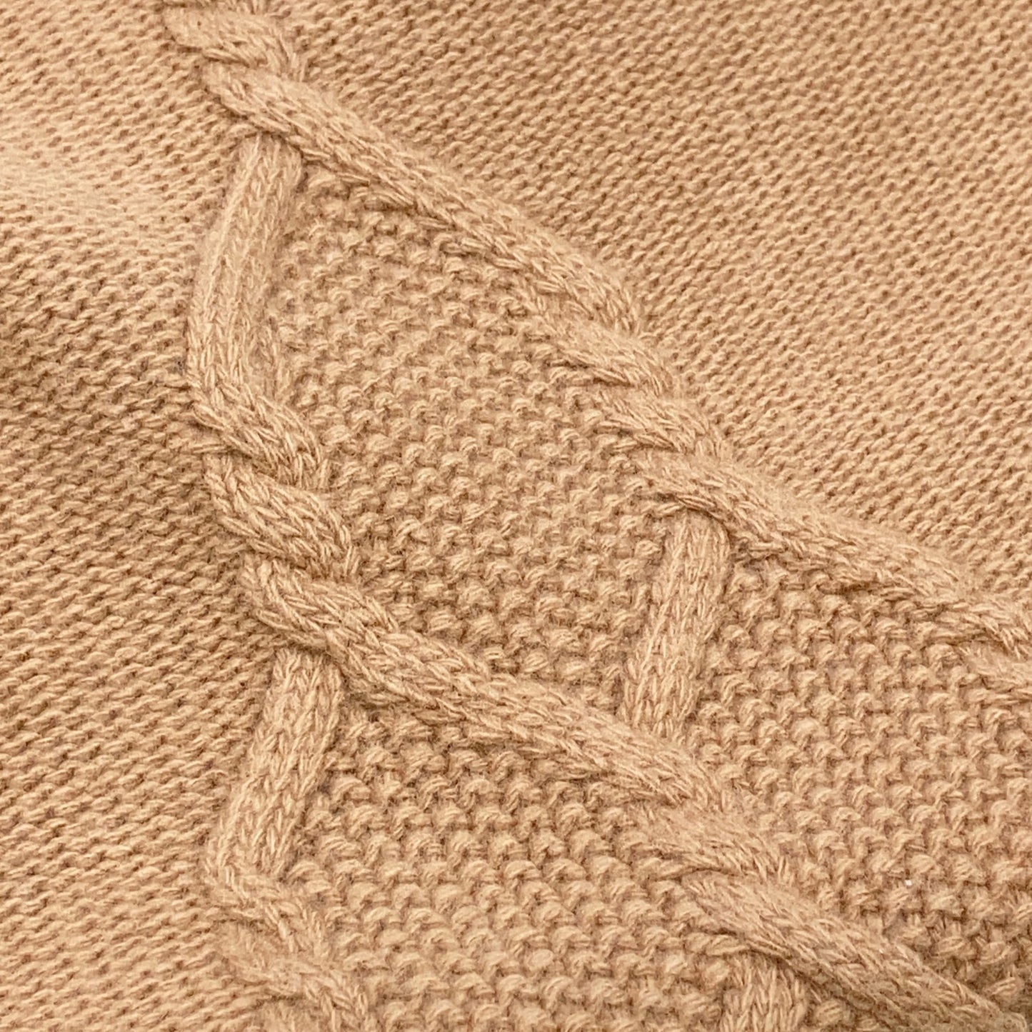 S MaxMara 93660730500 Wool x Cashmere Cable Knit High-Neck Slit Knit Top