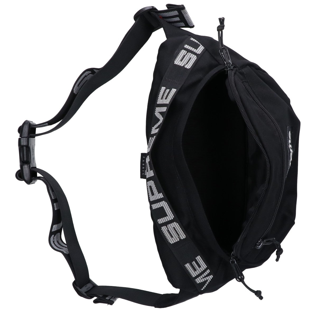 Supreme シュプリーム ブラック ロゴ ストリングウエストバッグ ショルダーバッグ