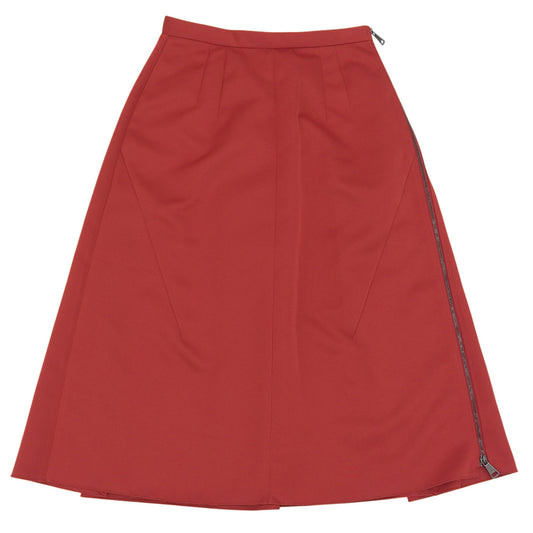 N°21 N°21 Like New Side Zip Slit Skirt Women's Red 36 Skirt