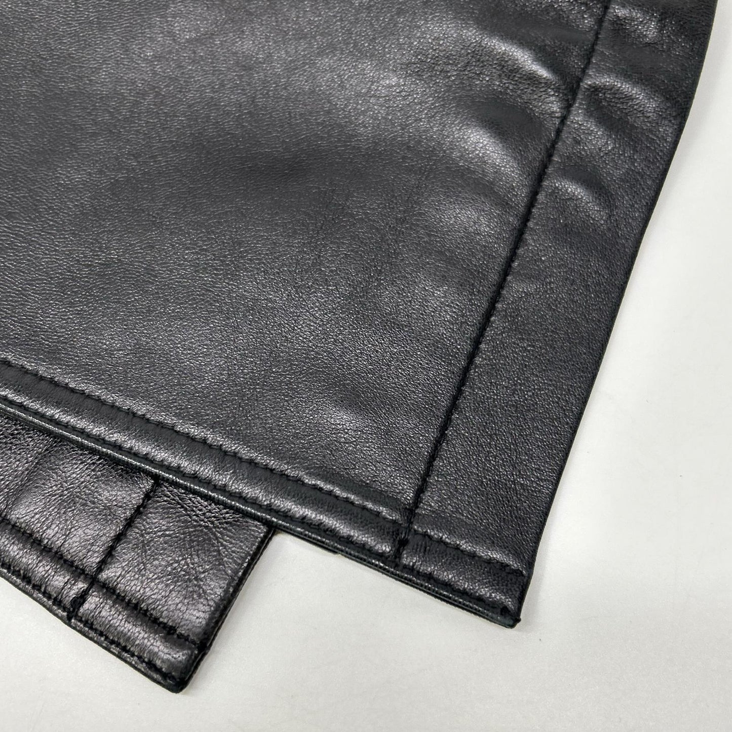 Black Leather Coat Jacket S Men's