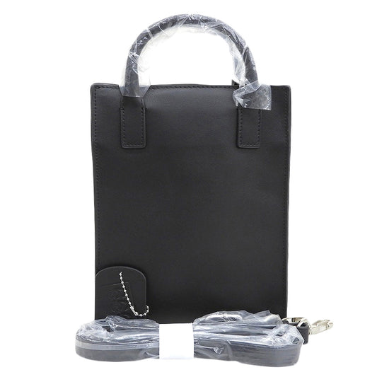 666 666 Triple Six Black SOA0065 Leather Shoulder Mini Bag Shoulder Bag