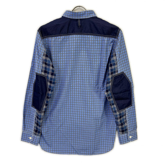 JUNYA WATANABE MAN 渡边淳弥男士 【美品】AD2020 WF-B017 格纹拼色肘部补丁长袖衬衫 上衣