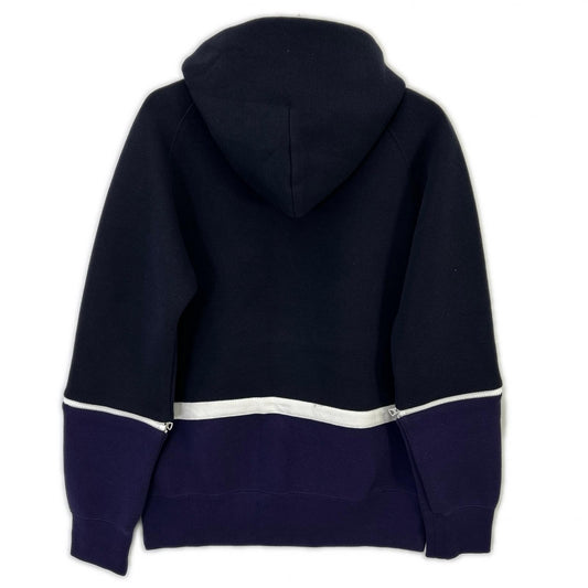 sacai 【Excellent condition】20-02409M Detachable Sleeve Two-Tone Pullover Hoodie Top