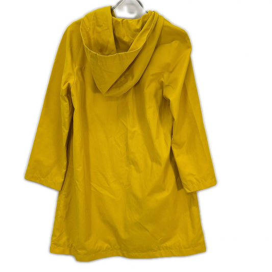 Yellow nylon hooded coat 36 ladies'
