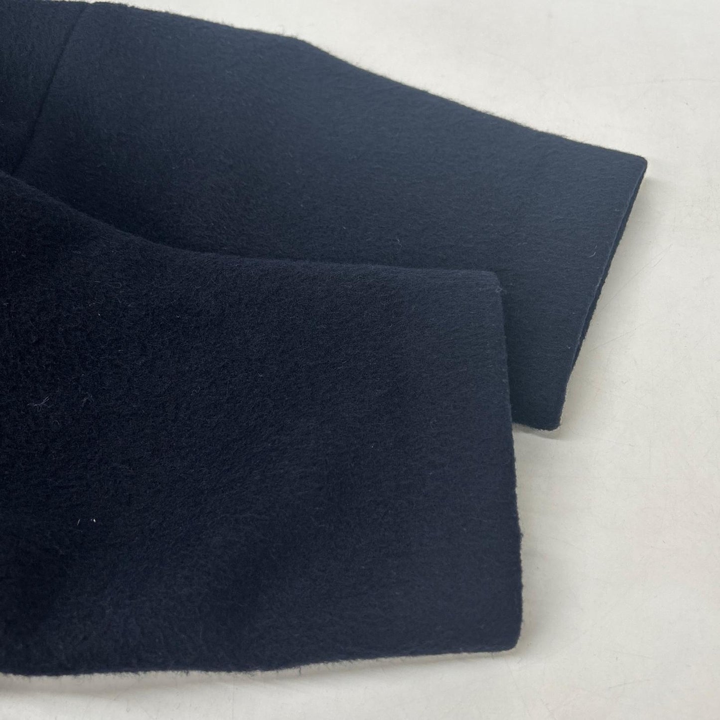 ENFOLD 3008A130-1020 Navy Short Beaver Box Cocoon Coat