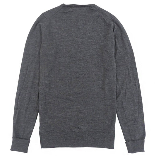 Merino Wool V-Neck Knit Top Men's Dark Gray S Tops S Men's