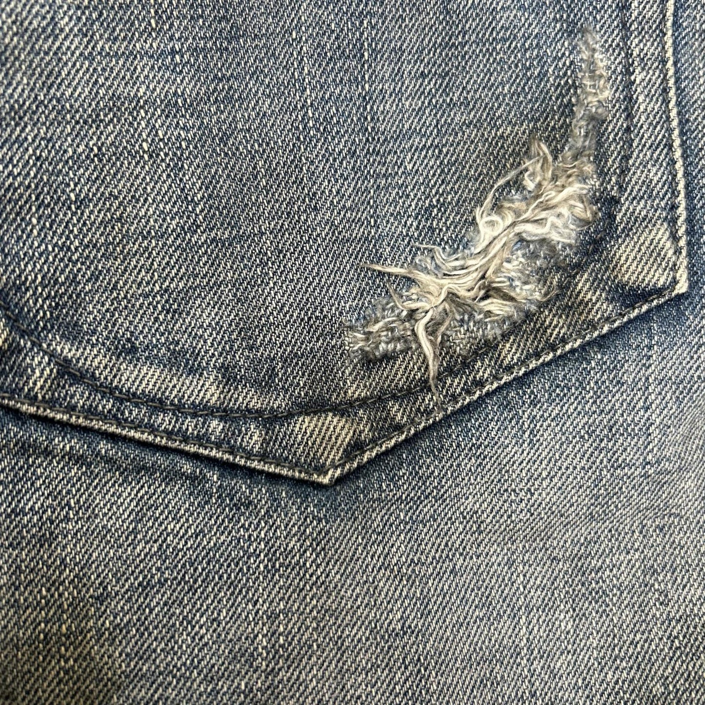 ISAMU KATAYAMA BACKLASH Blue 1308-07 Button Fly Distressed Skinny Pants Bottoms