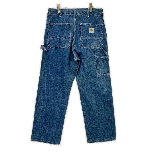 USA-made 90s Blue Wide Denim Pants Bottoms 33x34 Men's