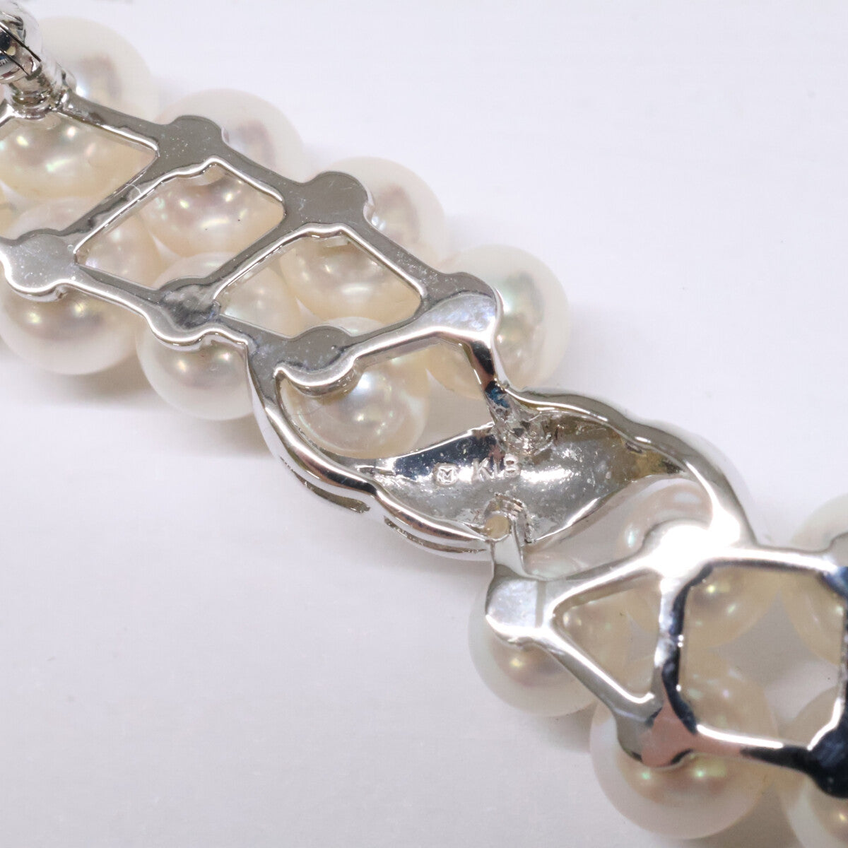 mikimoto ミキモト 美品 K18WG 5-7mmパール ブローチ