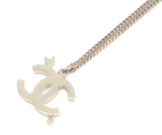 CHANEL シャネル 10P エナメル アイボリー ココマーク アロー ネックレス ネックレス