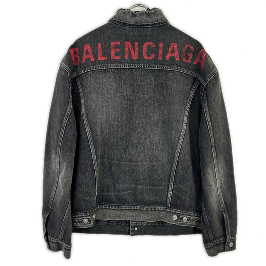 BALENCIAGA バレンシアガ 529177 18AW バックロゴ デニムジャケット ジャケット